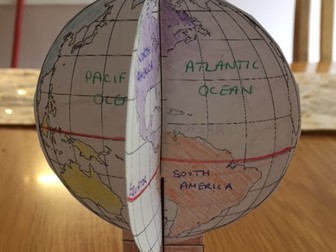 Mini globe paper model