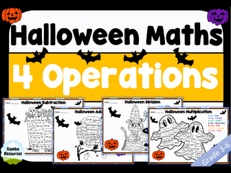 Halloween Maths | Colouring | Four Operations