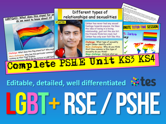 LGBT+ PSHE