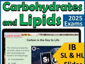 IB Biology B1.1 Carbohydrates and Lipids - First Exams 2025 - Presentation