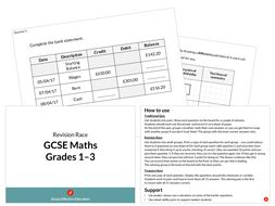 GCSE Maths Revision Race (Grades 1-3)