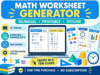 Bilingual Math Worksheet