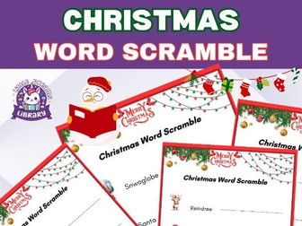 Festive Christmas Word Scramble Game - Puzzle Vocabulary Fun
