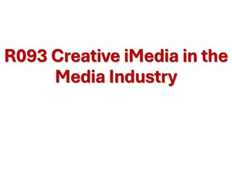 R093 Creative iMedia in the Media Industry Workbook