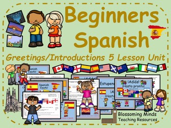 Beginner Spanish Greetings and Introductions Bundle