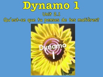 Dynamo 1, Unit 2.1 - Qu’est-ce que tu penses de tes matières?