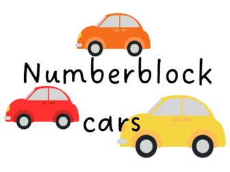 Numberblock style coloured cars