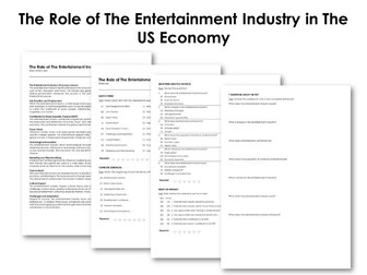 The Role of The Entertainment Industry in The US Economy