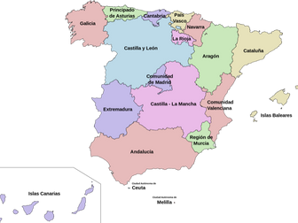 España, comunidades y provincias