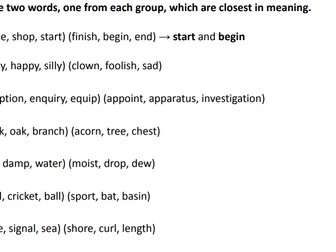 Verbal Reasoning 11+ Practice Paper 1