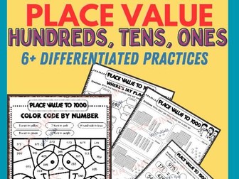 Place Value, Hundreds, Tens and Ones - Worksheets (Up to 1000)