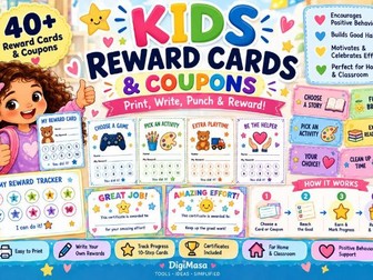 Kids Reward Cards & Coupons | Positive Behavior & Classroom Management