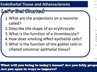 Endothelial Tissue and Atherosclerosis- AAQ Applied Science