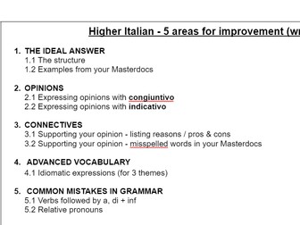 IB Italian - how to improve your writing