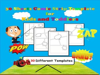 Comic Strip Templates Blank | Graphic Novel Pages for Creative Writing | Ages 7-14