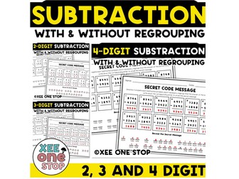 2 3 4 Digit Addition Subtraction  End of Term Activities