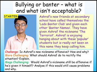 Bullying or Banter PSHE