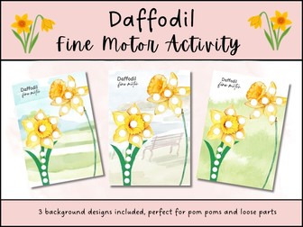 Daffodil Fine Motor Spring Activity EYFS