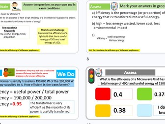 Efficiency KS3 Science