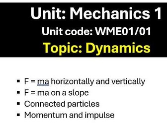 Edexcel IAL Mechanics - M1 Dynamics: Ultimate Topic-Wise Practice Booklet