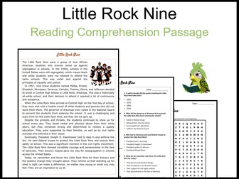 Little Rock Nine Reading Comprehension and Word Search