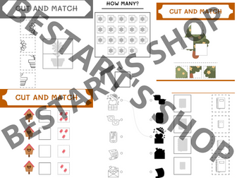 Matching Worksheet Template / Page Layout - Simple DIY Clipart Commercial Use
