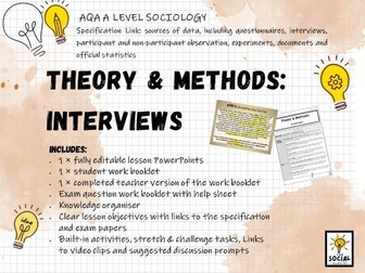 AQA A level Sociology - Theory and Methods - Methods in Context - Interviews