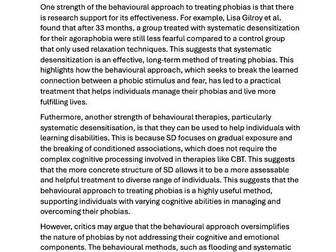 A level Psychology - Paper 1 Psychopathology A* Ao3