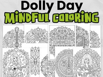 Dolly Parton Day Mindful Colouring Pages | Music & Women's History Activities