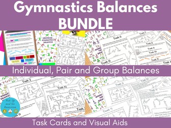 Gymnastics individual, pair and group balances bundle