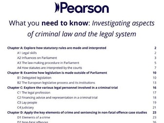 BTEC Applied Law unit 2 knowledge organiser