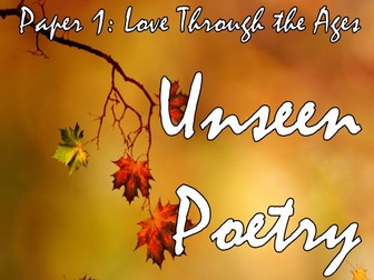 AQA A-level Unseen Poetry Revision Booklet