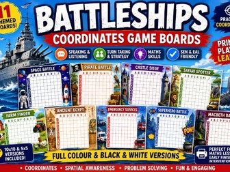 Themed Battleships game boards