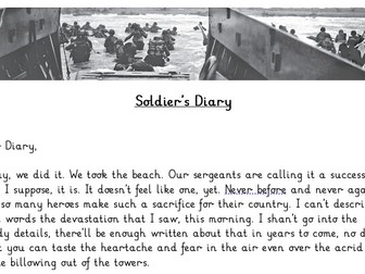 Year 6 SATs Style Comprehension Questions - Soldier's Diary