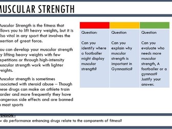 Edexcel gcse pe paper one: 3.2.1:Components of fitness and their relative importance