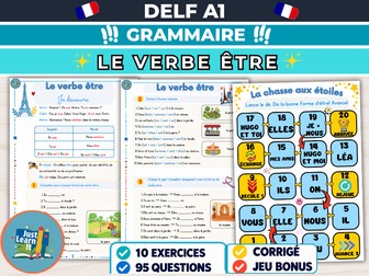 DELF A1 French Grammar Worksheets – Être