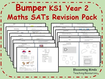 Bumper KS1 Year 2 Maths SATs Revision Pack - All Topics - 3 levels