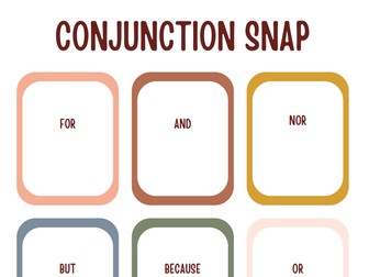 Conjunctions SNAP Game KS2 SATs GCSEs 11plus Grammar English Learning