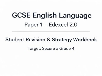 Pearson Edexcel English Language 2.0 – Paper 1 Student Workbook (Grade 4 Strategy Guide)