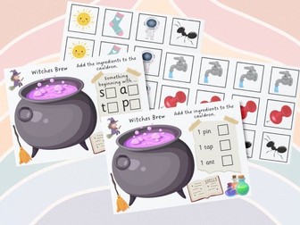 Phonics - Halloween Witches Brew (initial sound & CVC)