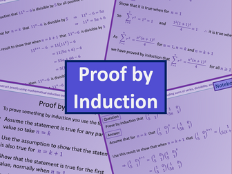 Proof by induction - AS level Further Maths