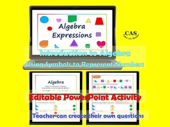 Grades 6 to 8 Algebra-Introduction to Algebra Activity
