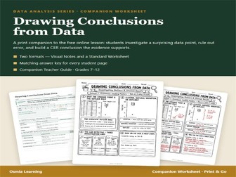 Drawing Conclusions from Data Companion Worksheet
