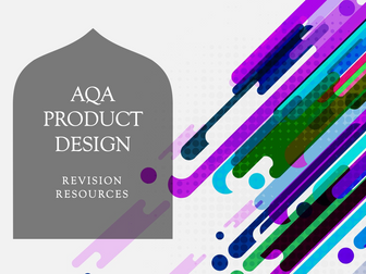 AQA Product design Alevel revision resources. Bundle of 7