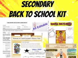 Secondary Back to School Kit with Social Studies Emphasis