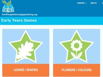 English Through Gardening - Early Years Games (EAL)