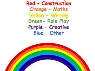 Continuous Provision - Rainbow Challenge YEAR 1