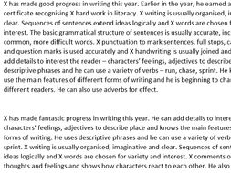 Report comments year 6 image