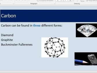 Allotropes of carbon (9-1) AQA specification