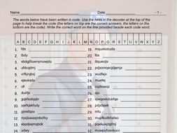 US Government-Citizenship Decoding Worksheet | Teaching Resources